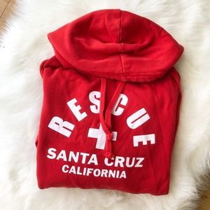 Red Rescue Lifeguard Santa Cruz Pullover Hoodie